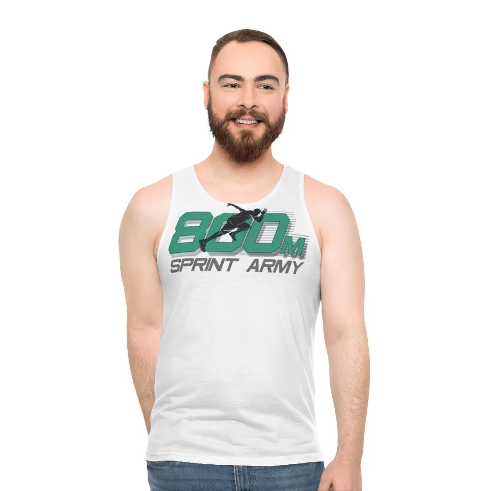 800M Sprint Track & Field Unisex Performance Tank Top