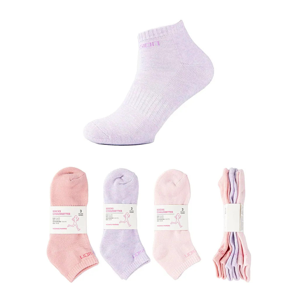 Anti-Wear Women's Athletic Socks 3 Pairs(Pink)