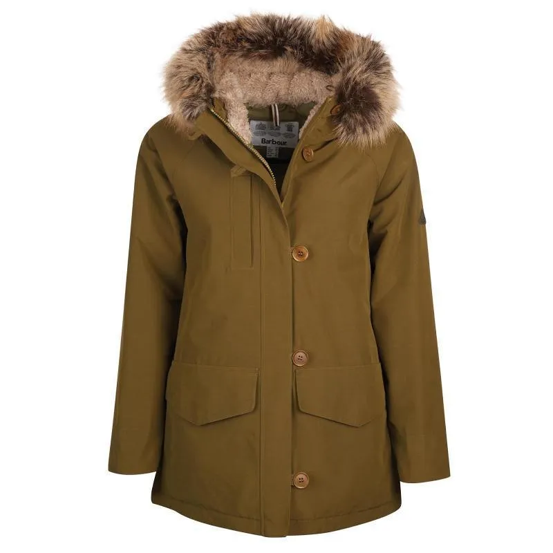 Barbour Warkworth Ladies Waterproof Jacket - Nori Green/Dusky Green