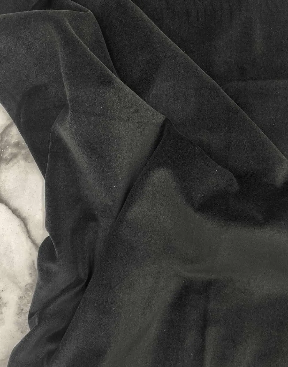 Black Cotton Velvet Fabric