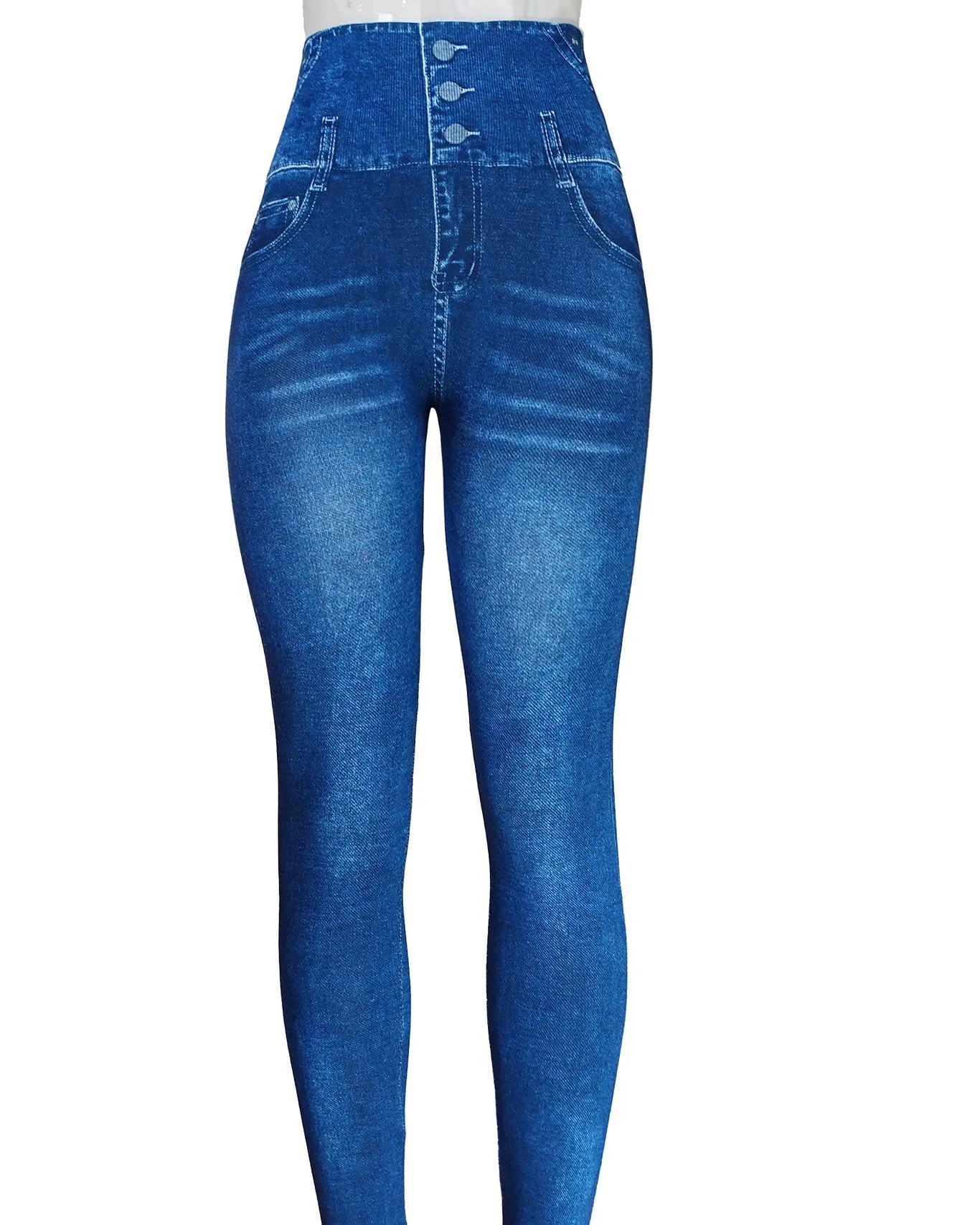 Blue bella Seamless Denim Scrunch Leggings Jeggings