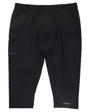 Burton Mens Midweight X Base Layer Three-Quarter Boot Pants - True Black - 2023