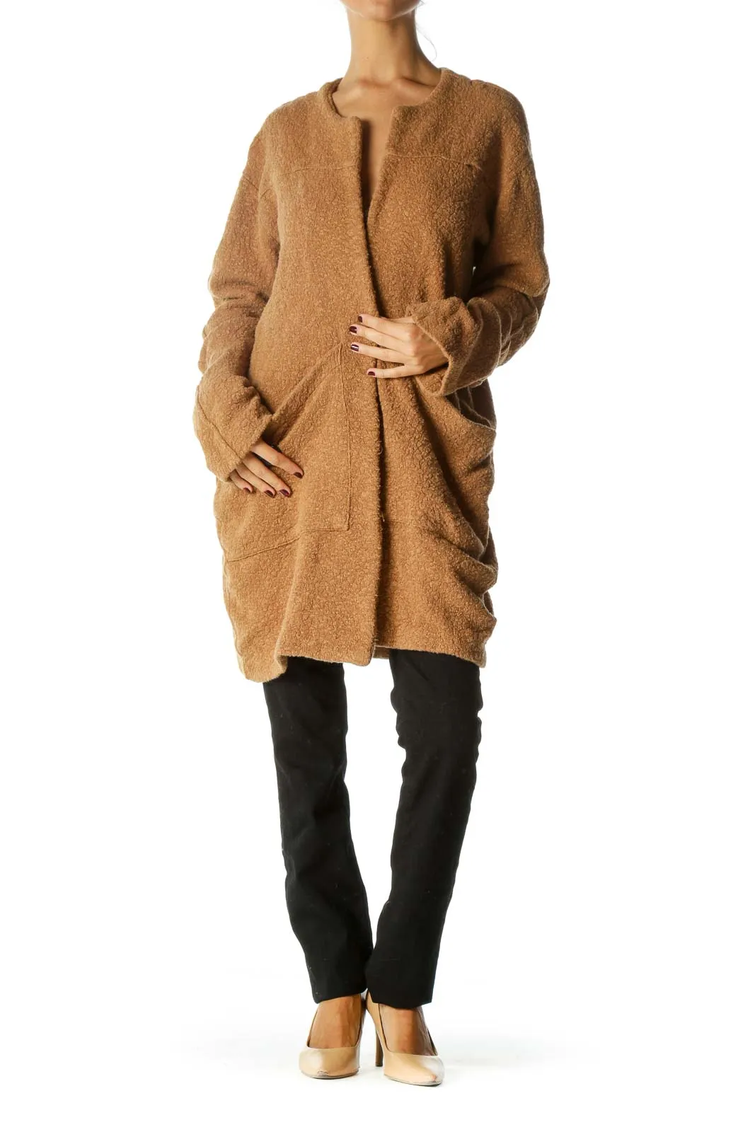 Camel Oversized Cozy Knit Cardigan