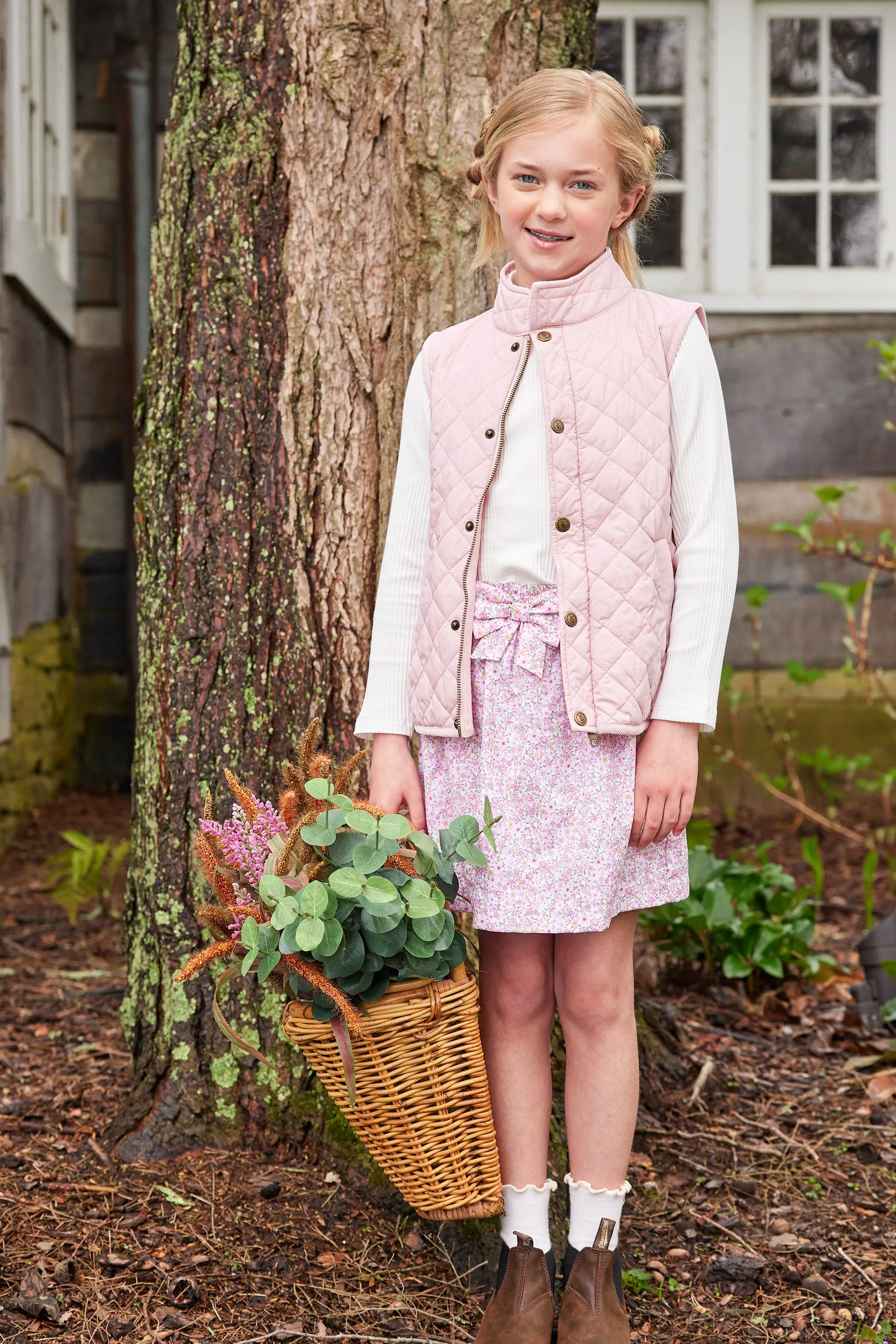 Classic Quilted Vest - Light Pink