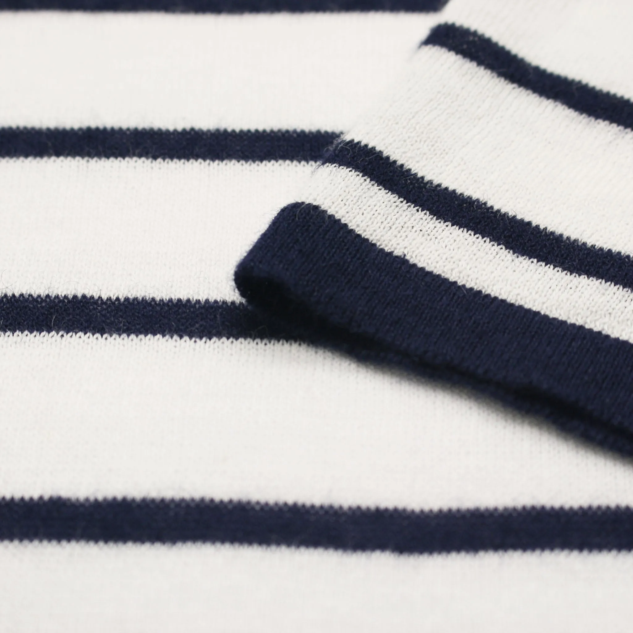 Cotton Ramie Striped Short Sleeve T-Shirt Breton