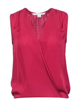 Diane von Furstenberg - Red Cross-Front V-Neck Tank Sz P