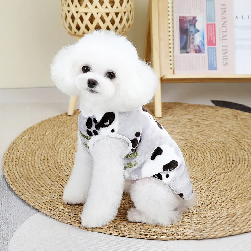 Dog & Cat Flannel Pet Clothes | Warm Home Vest Pajamas | Wholesale Pet Clothing Supplies