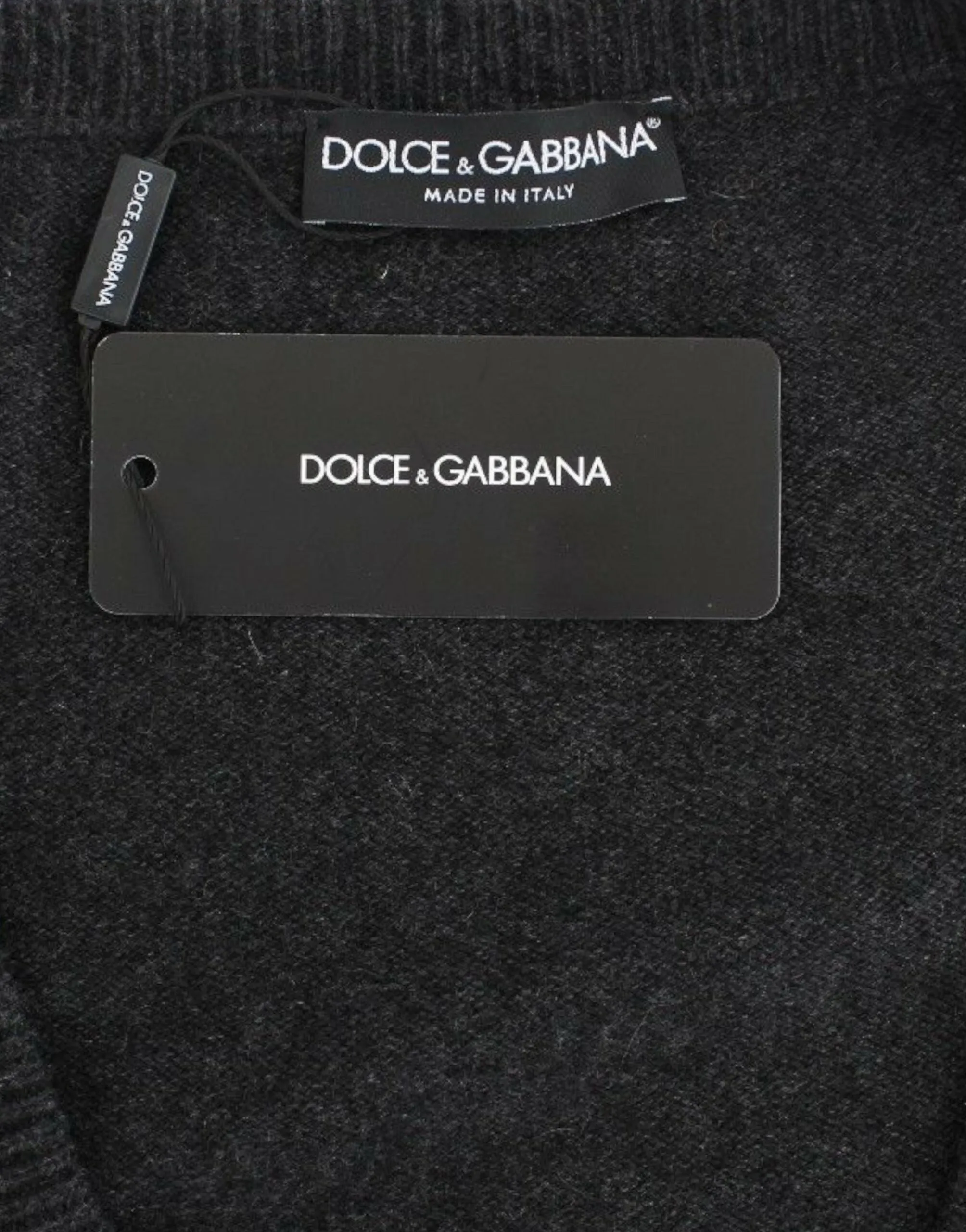 Dolce & Gabbana Chic Gray Oversize Knitted Cashmere Pullover