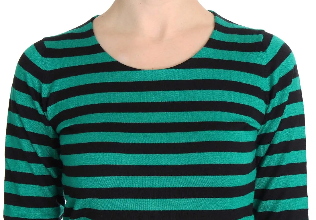 Dolce & Gabbana Elegant Striped Cashmere Silk Sweater