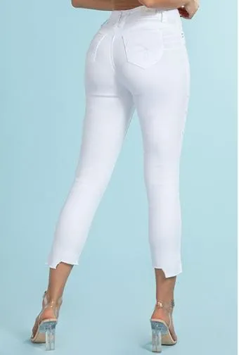 Double Take High-Rise Jeans- White