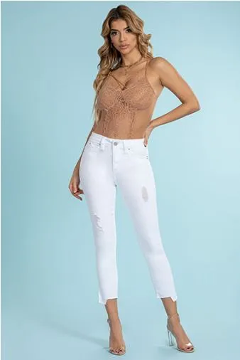 Double Take High-Rise Jeans- White