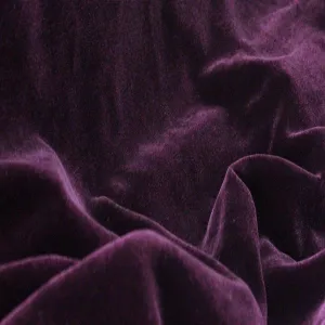 Eggplant Purple Silk Velvet Fabric