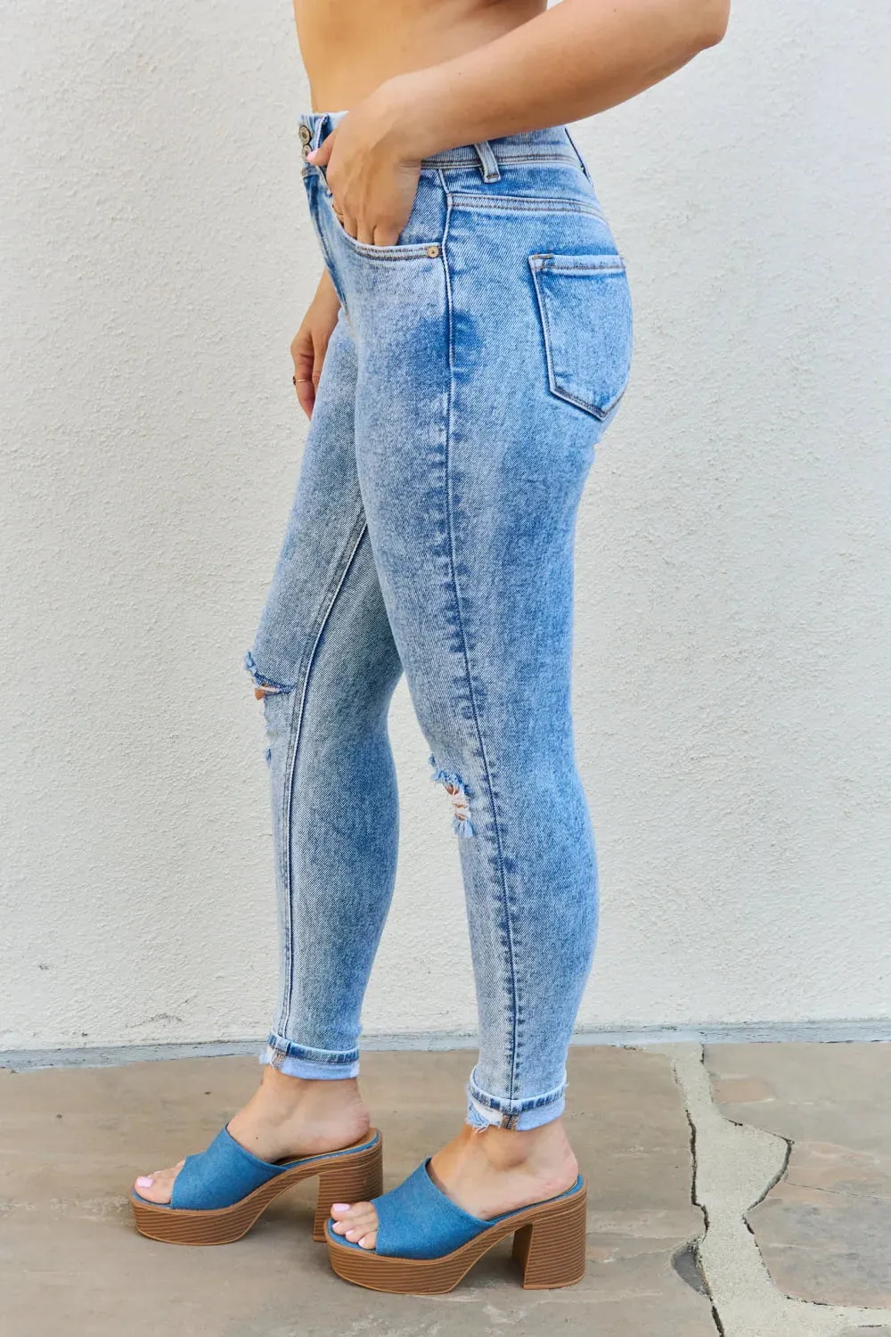 Emma Full size High Rise Distressed Skinny Jeans