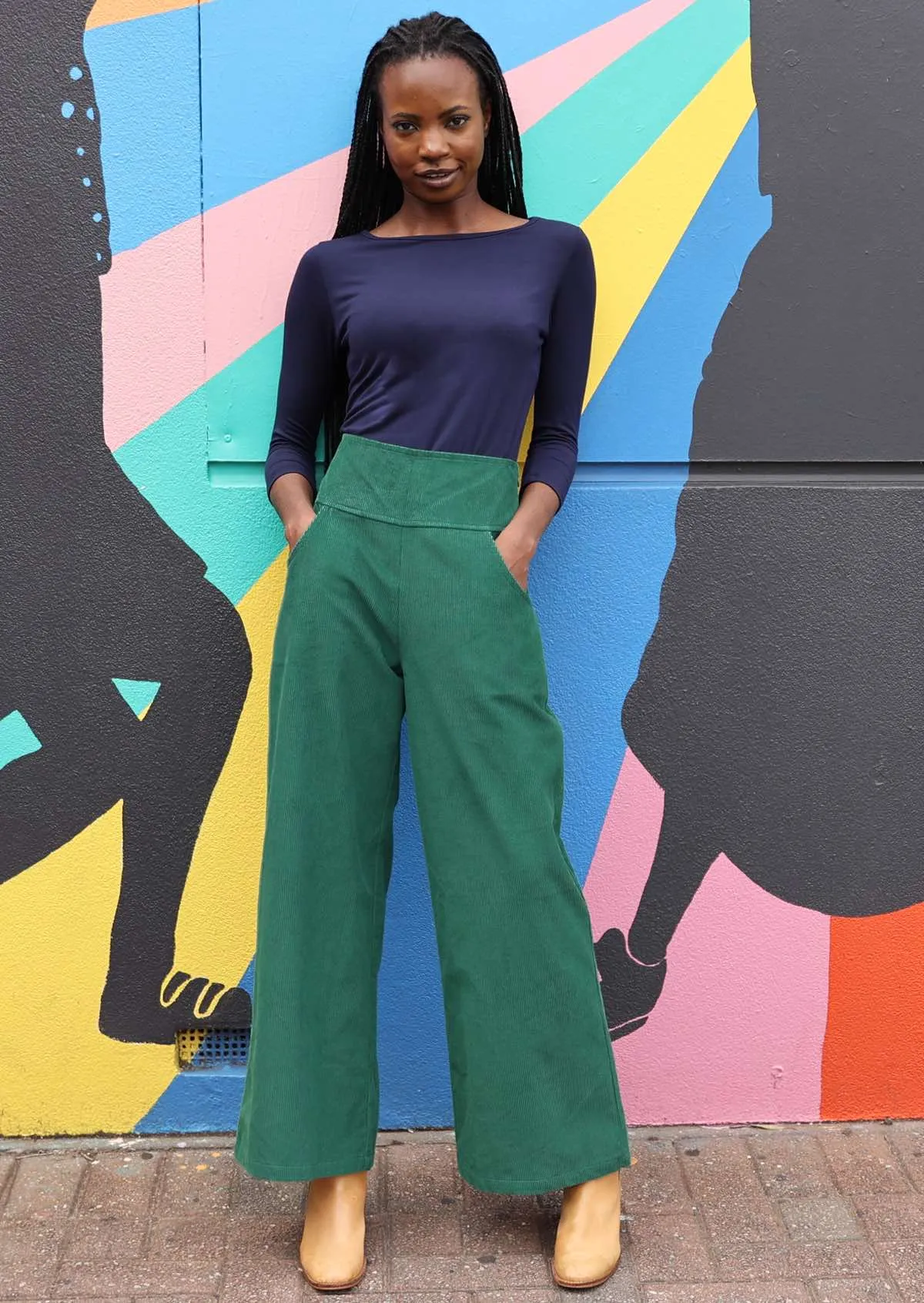 Esta Corduroy Pants Hunter Green