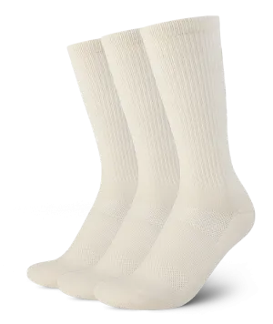 Everyday Merino Crew Socks Off White 3-Pack