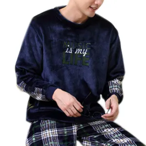 Flannel Thick Warm Pajamas Set