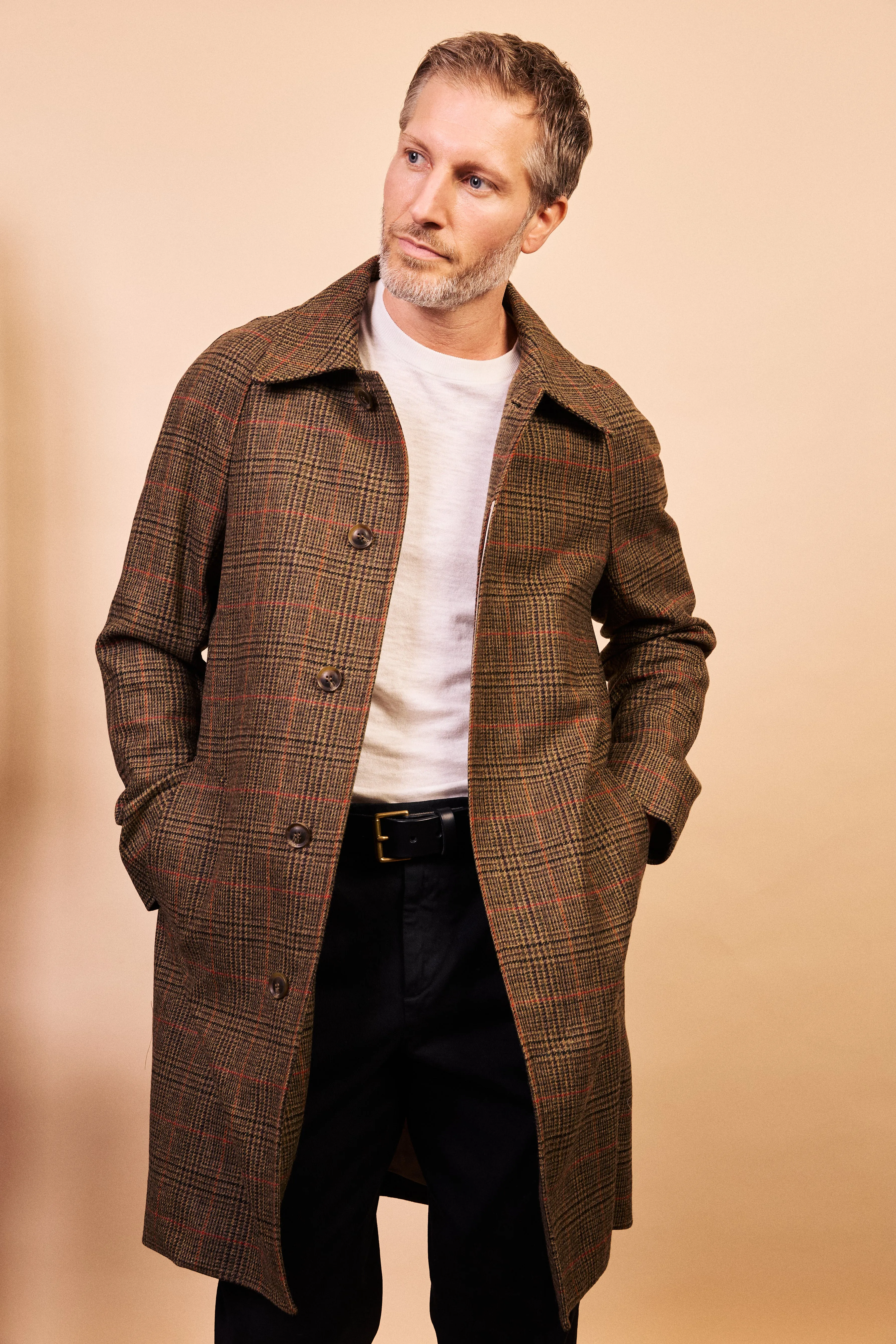 Gladstone Yorkshire Tweed Overcoat - Houndstooth