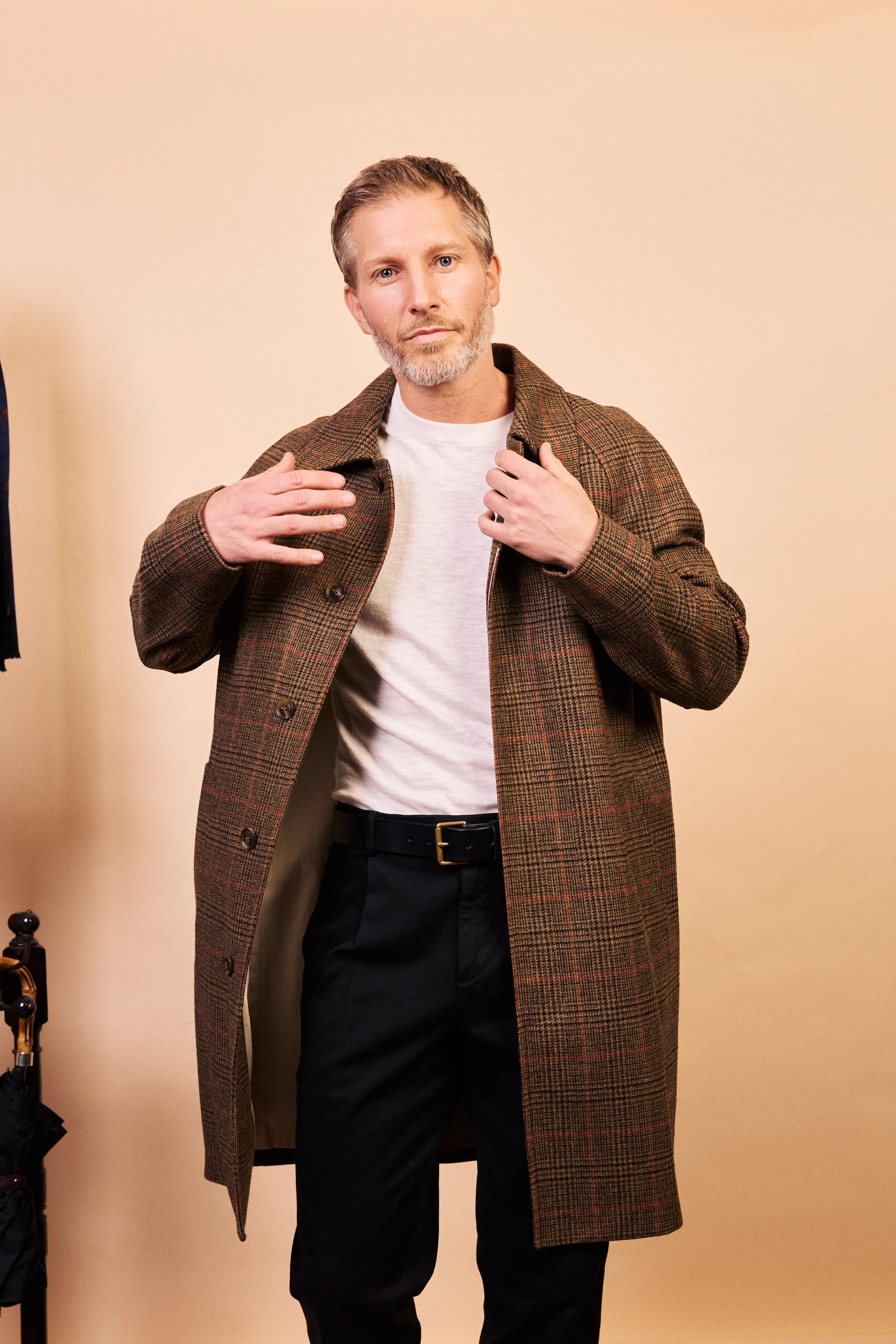 Gladstone Yorkshire Tweed Overcoat - Houndstooth