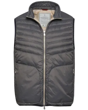 Grey Nylon Lightweight Down Vest