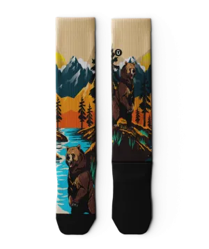 Grizzly Bear Knee High Compression Socks