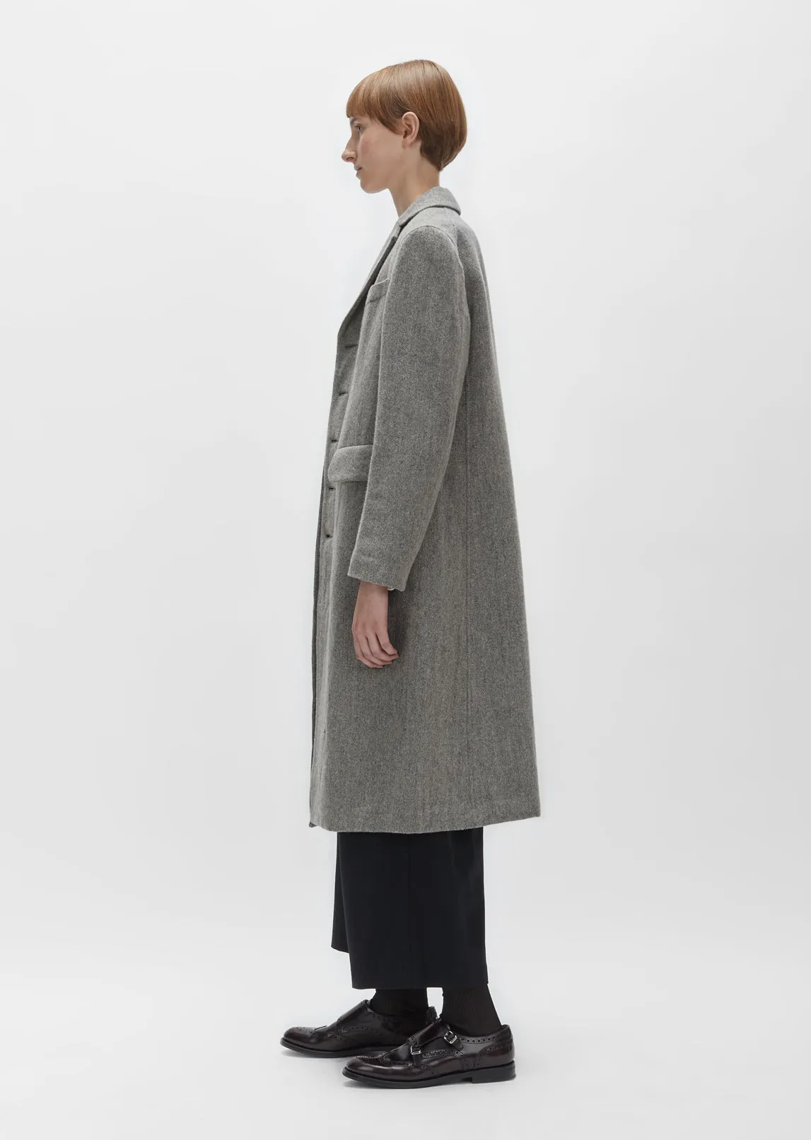 Herringbone Tweed Coat