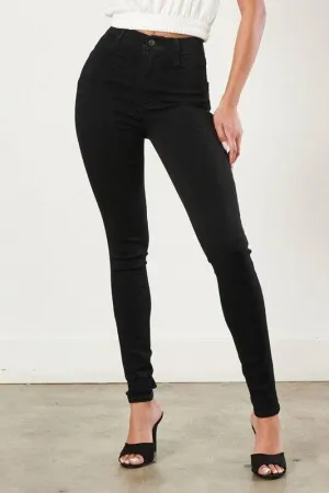 High Waisted Black Skinny Jeans