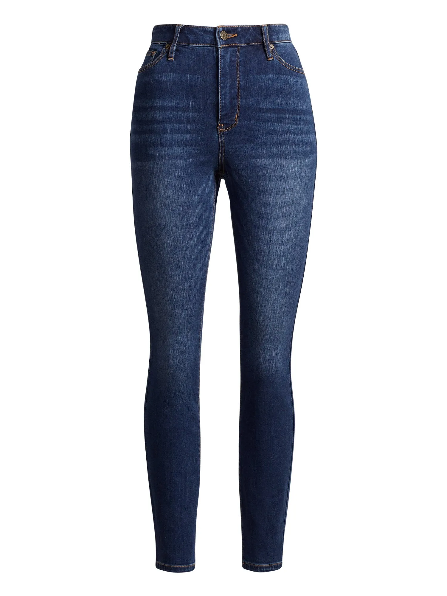 High-Waisted Super-Skinny Jeans - Foxy Blue