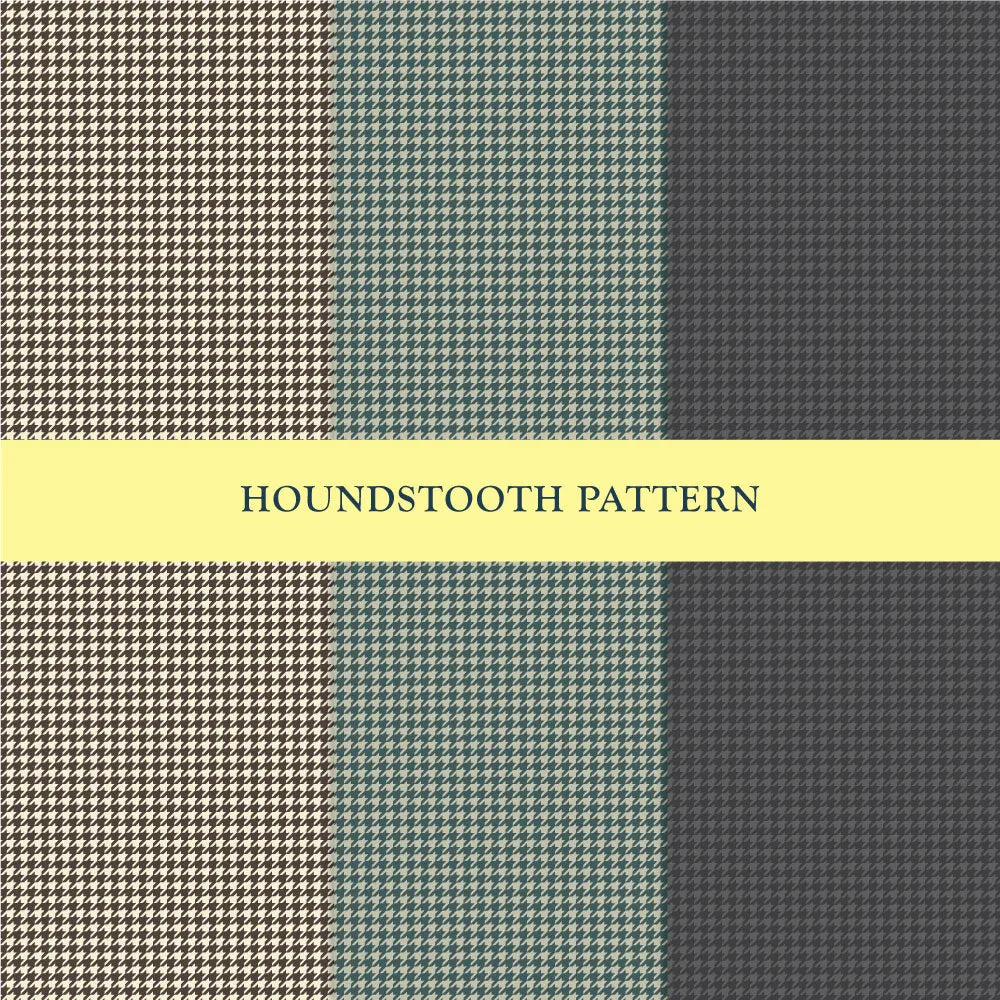 Houndstooth Repeat Pattern in 3 Colors