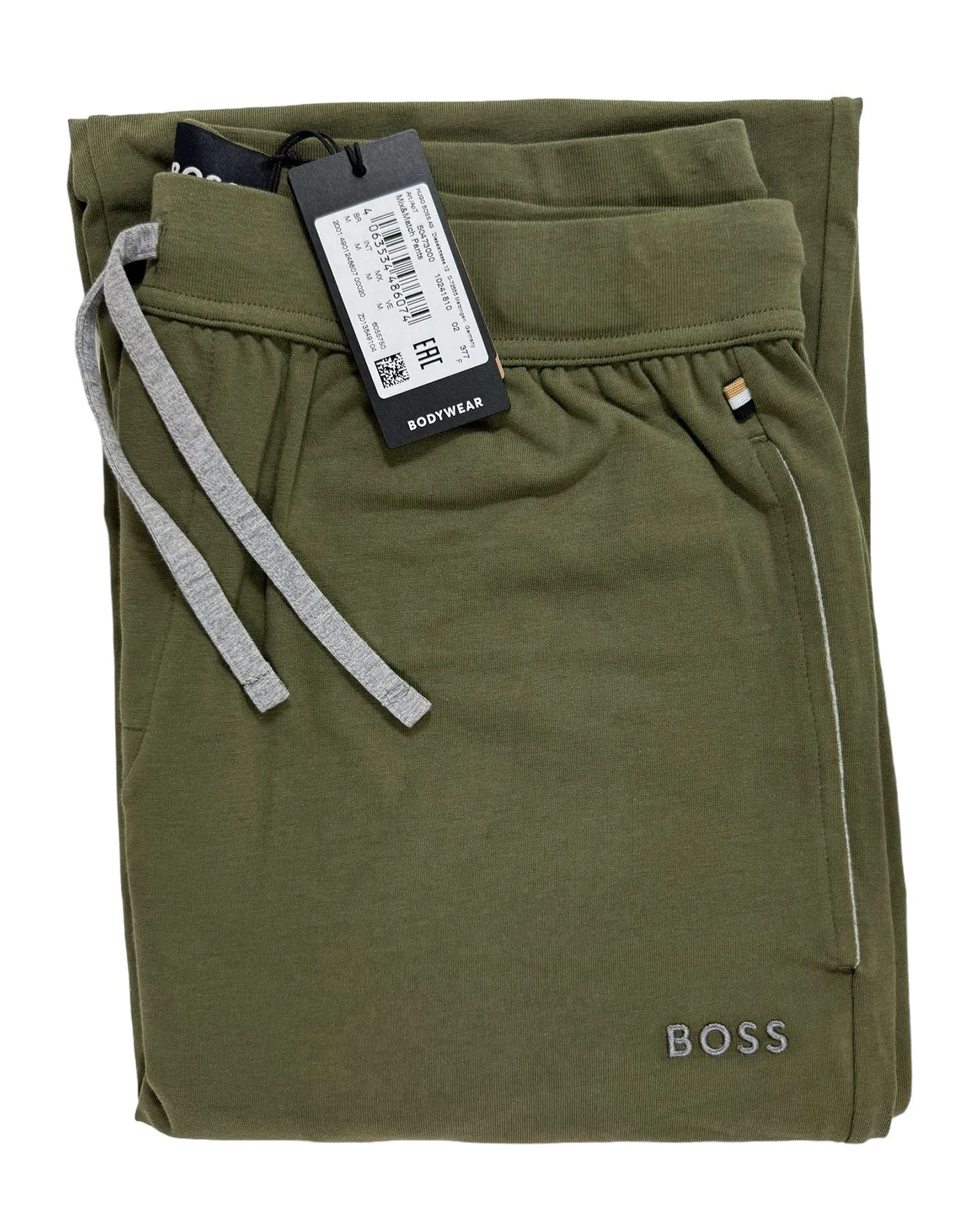 Hugo Boss Lounge Pants Jogger Military Green Logo L Loungewear