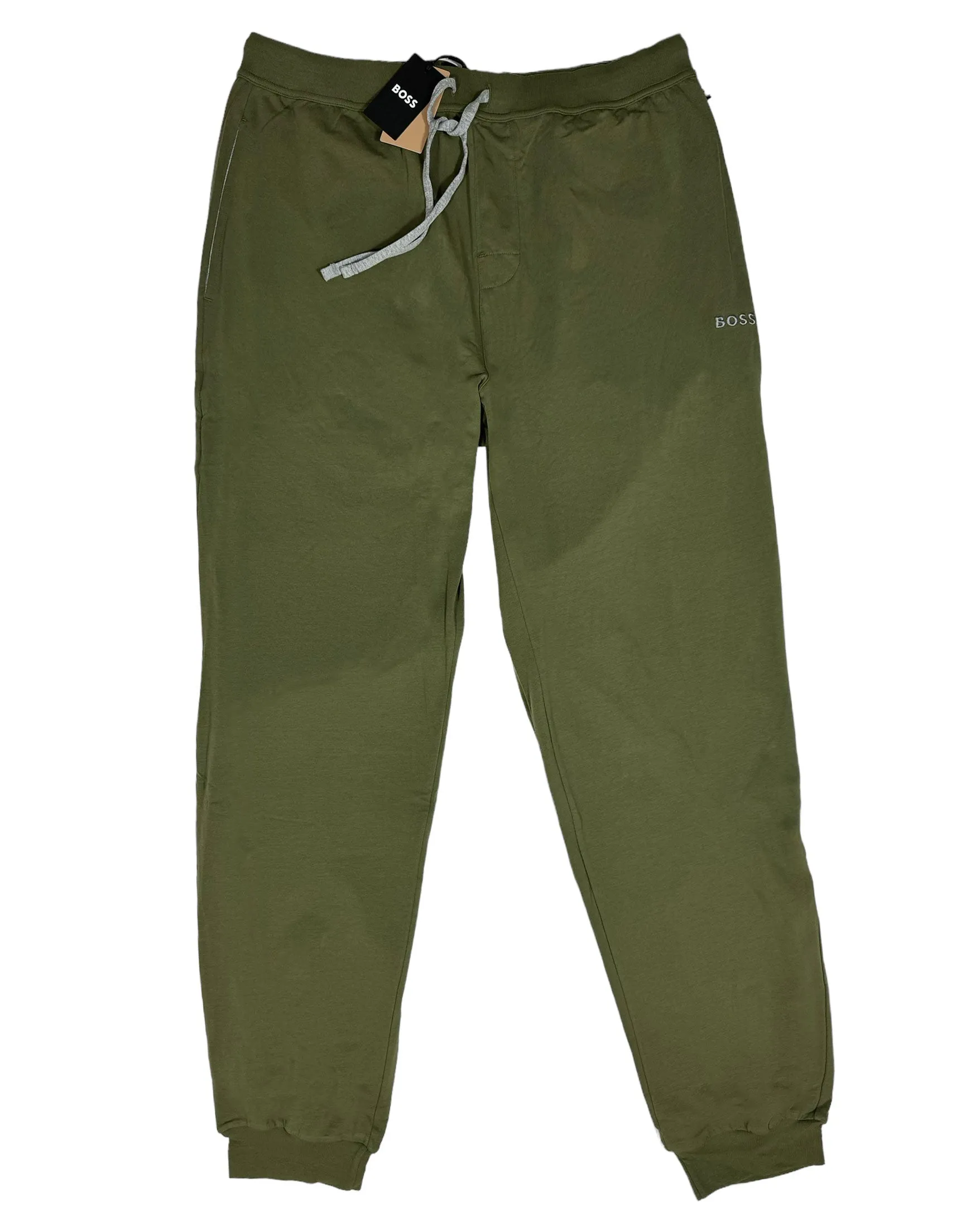 Hugo Boss Lounge Pants Jogger Military Green Logo L Loungewear