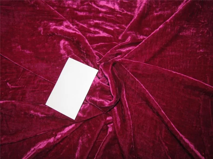 Imported Plush Silk Magenta Pink Velvet Fabric ~ 44&quot; wide