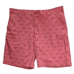 IZOD Saltwater Stretch Salmon Pink Chino Shorts Fish Bones 38 Golf Beach Casual