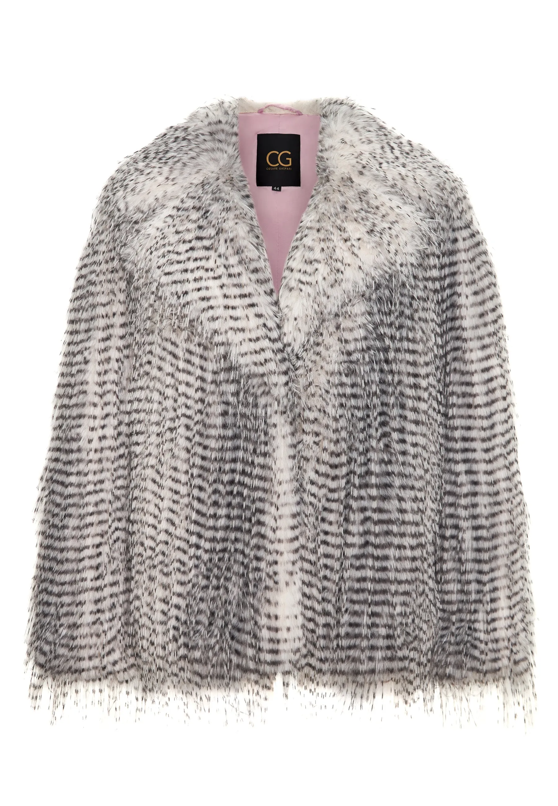 Lavish Short Faux Fur Coat Monica - Grey