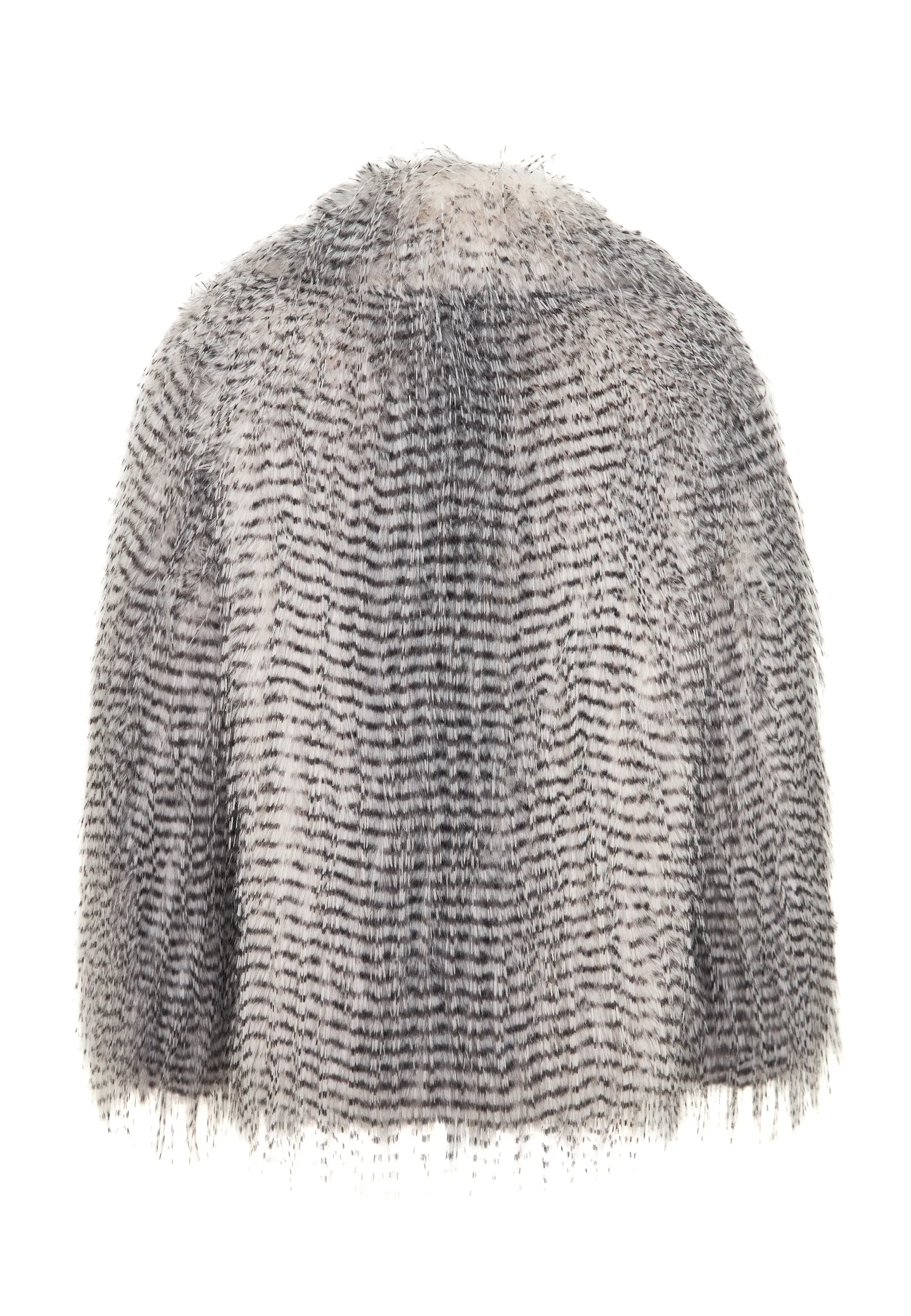 Lavish Short Faux Fur Coat Monica - Grey