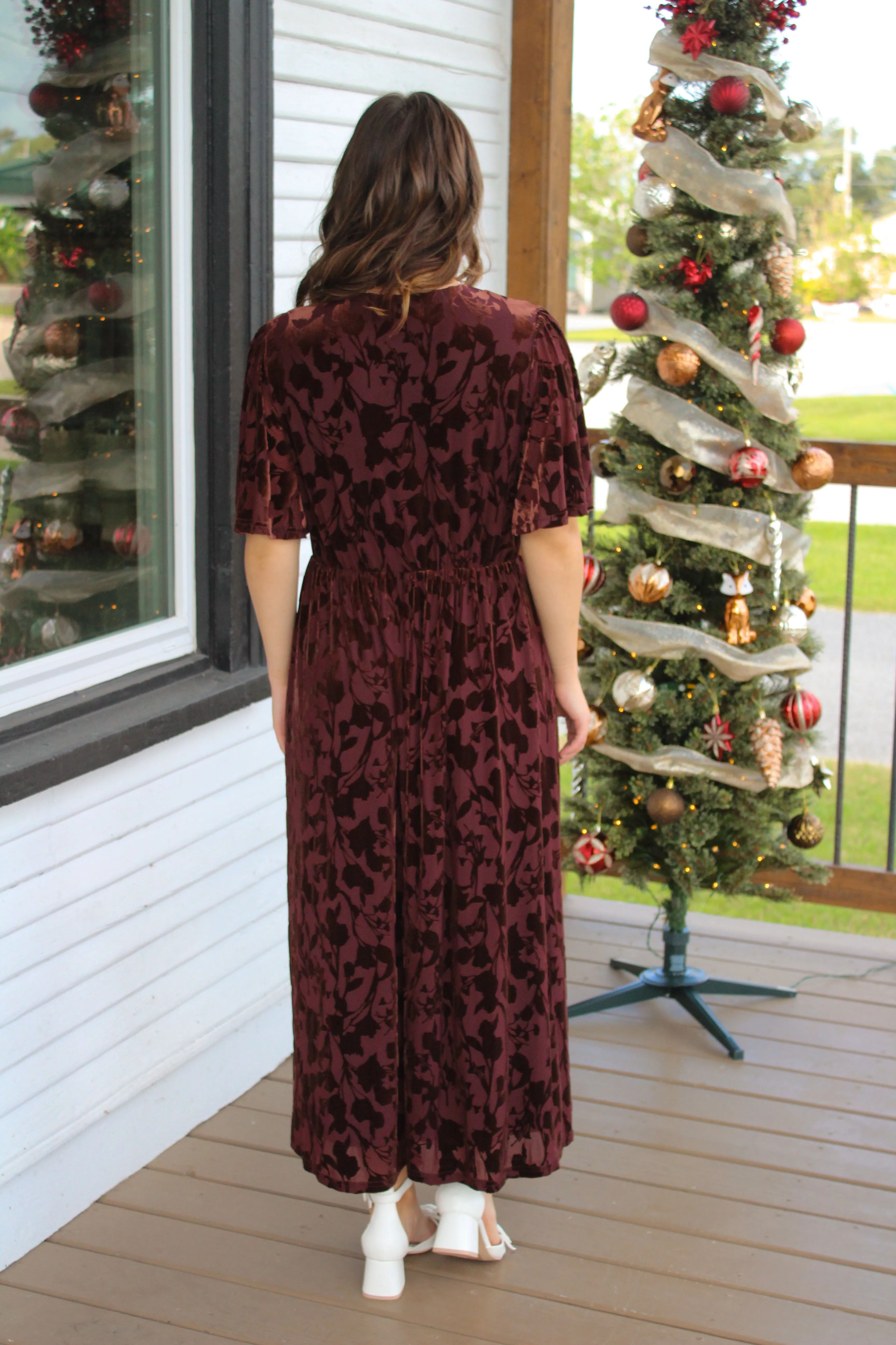 Leigha Velvet Midi Dress