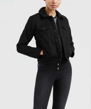 Levi's Women's Original Sherpa Trucker Jacket - Forever Black