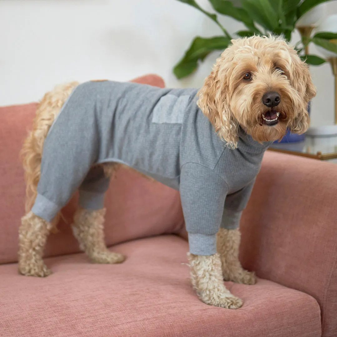 Long John Dog Pyjamas - Grey