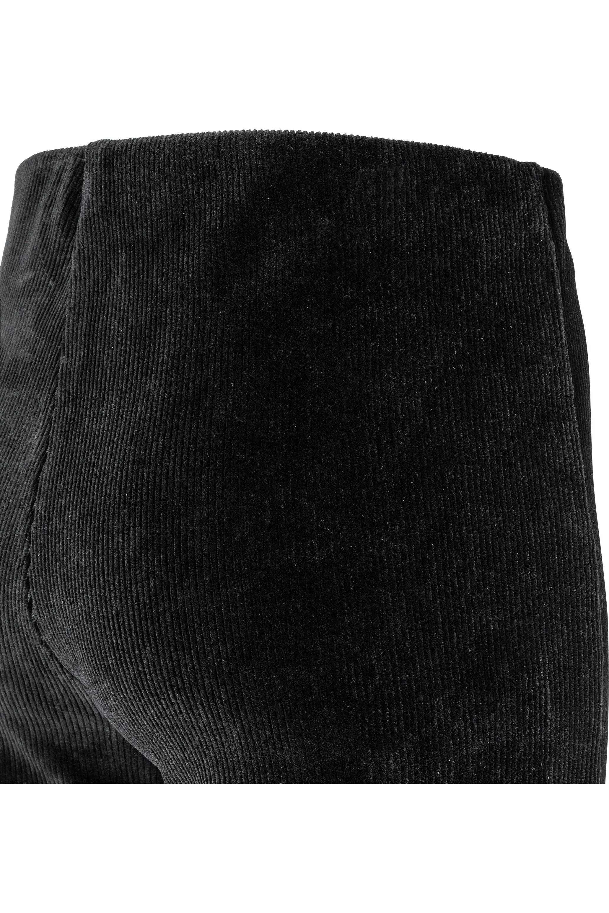 Mac Jeans Anna Wide Cozy Corduroy Jersey 2215-00-0104 | 090 Black | Clearance Final Sale