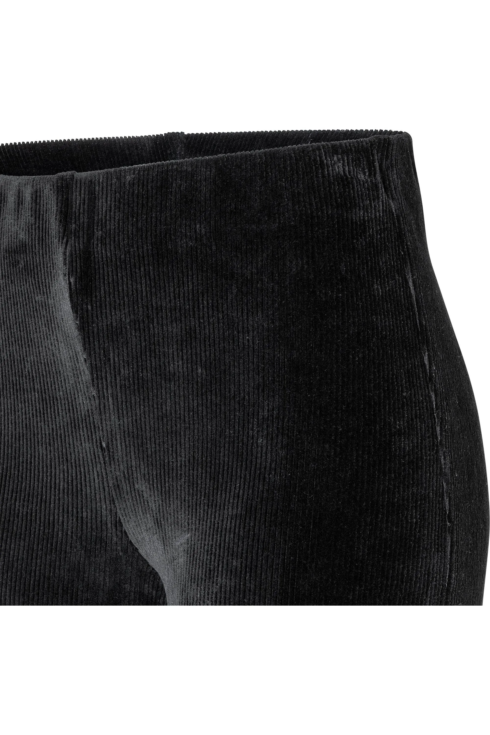 Mac Jeans Anna Wide Cozy Corduroy Jersey 2215-00-0104 | 090 Black | Clearance Final Sale