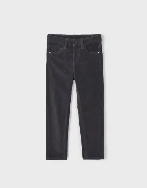 Mayoral - Black Corduroy Slim Fit Pants