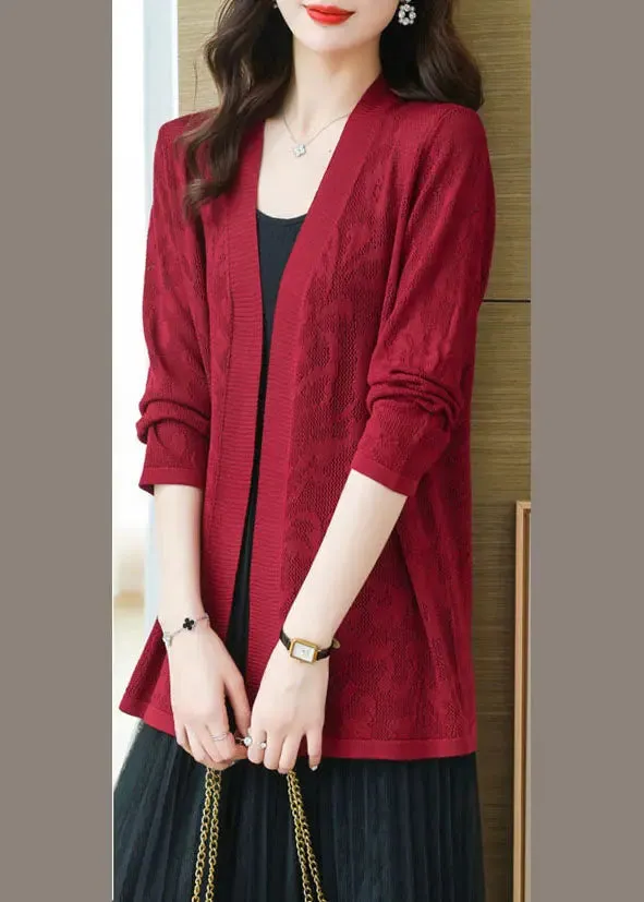 Mulberry Hollow Out Cozy Knit Cardigans Summer LY8113