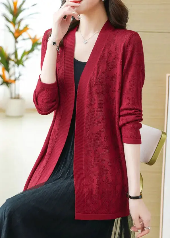 Mulberry Hollow Out Cozy Knit Cardigans Summer LY8113