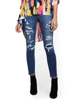 Mya Curvy High-Waisted Super-Skinny Ankle Jeans