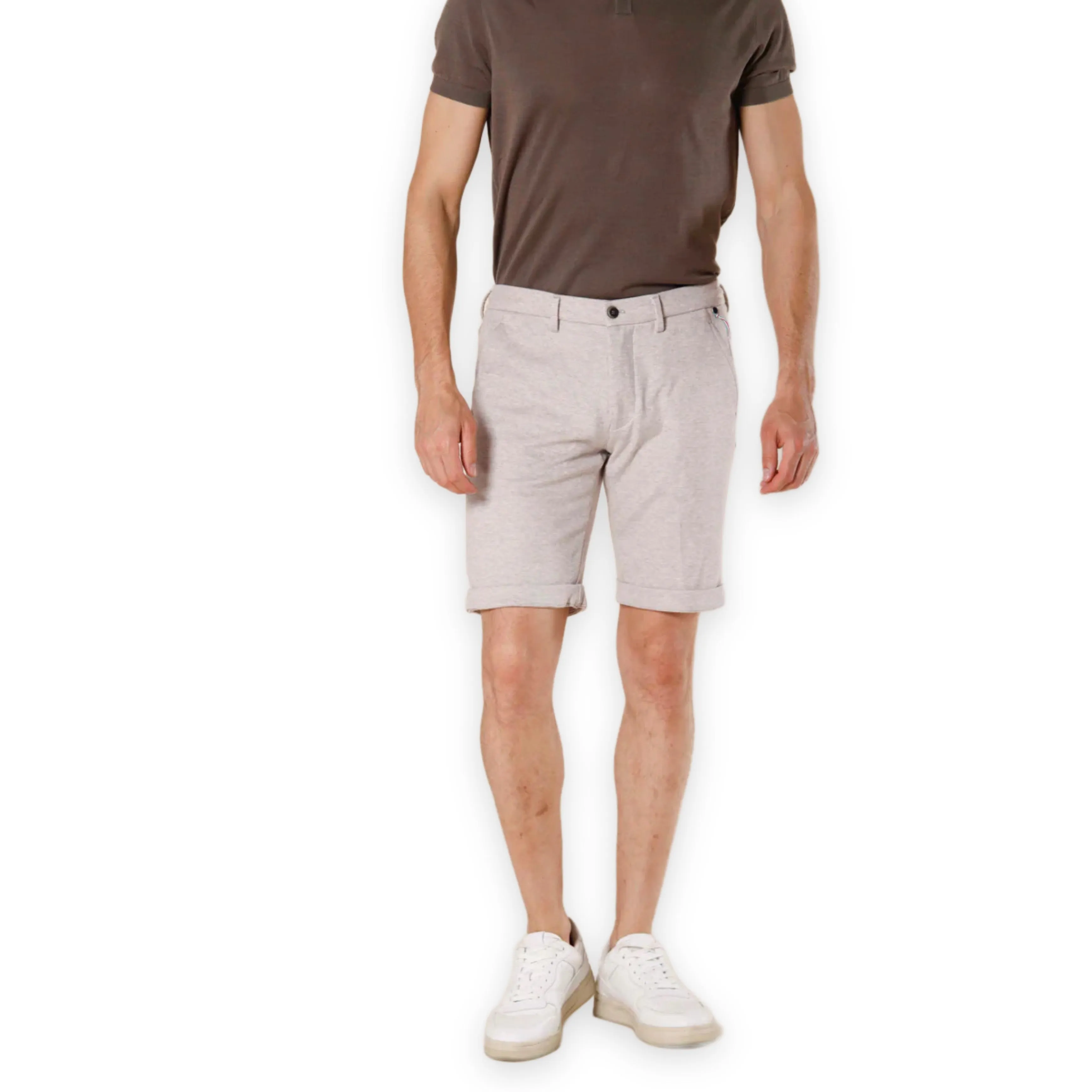 Oatmeal Double-Faced Piqué Cotton Bermuda Shorts - Mason's