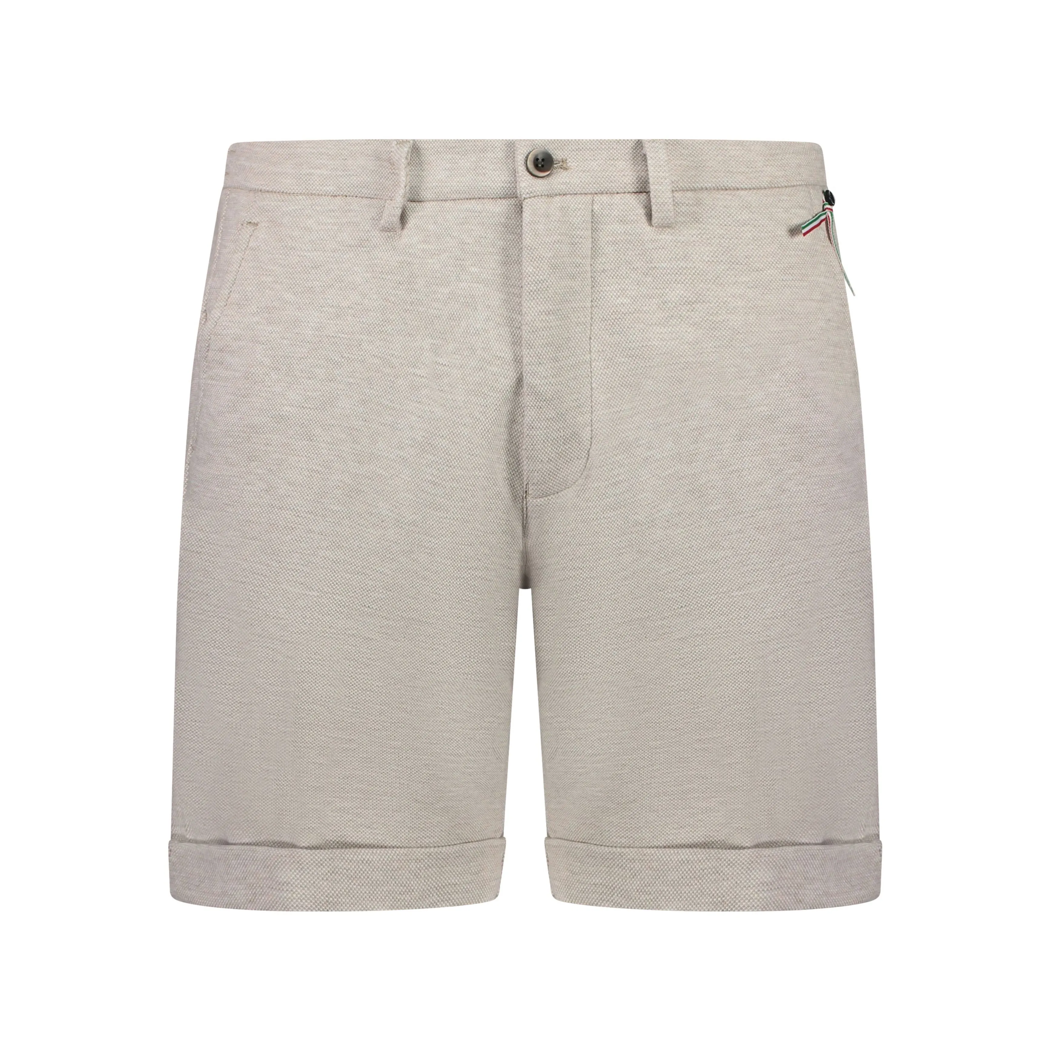 Oatmeal Double-Faced Piqué Cotton Bermuda Shorts - Mason's