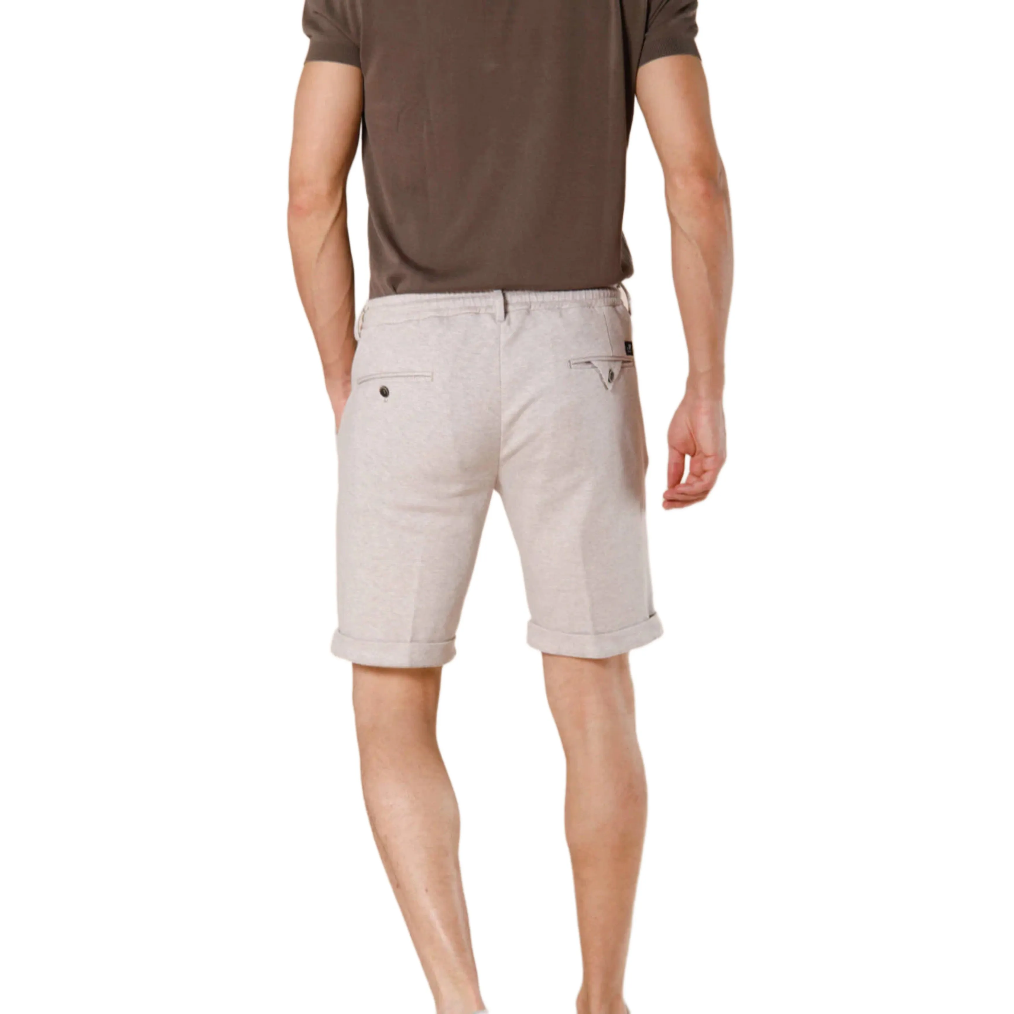 Oatmeal Double-Faced Piqué Cotton Bermuda Shorts - Mason's