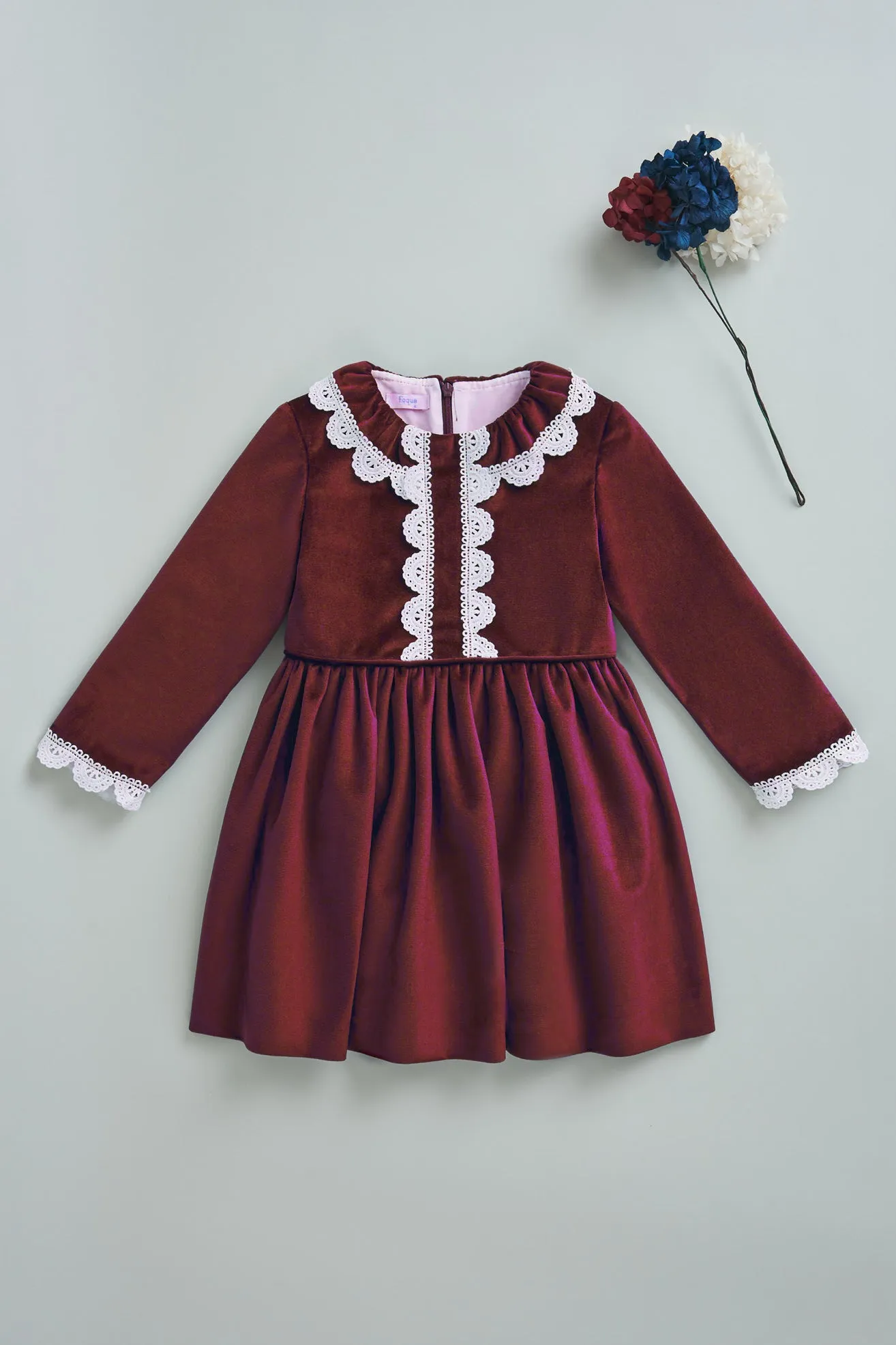 "Nyx" Burgundy Velvet Dress