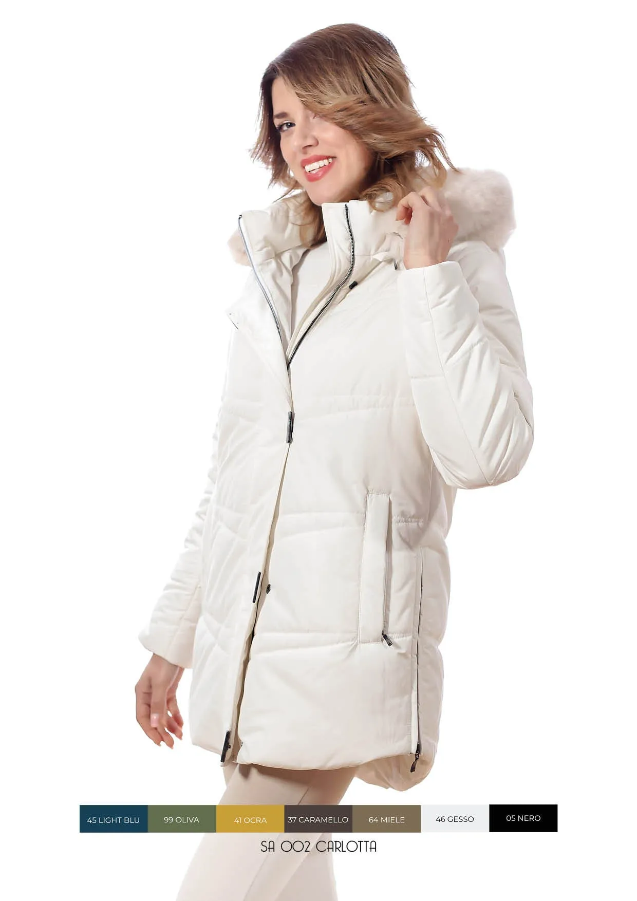 SATINETTE CARLOTTA JACKET IN WHITE