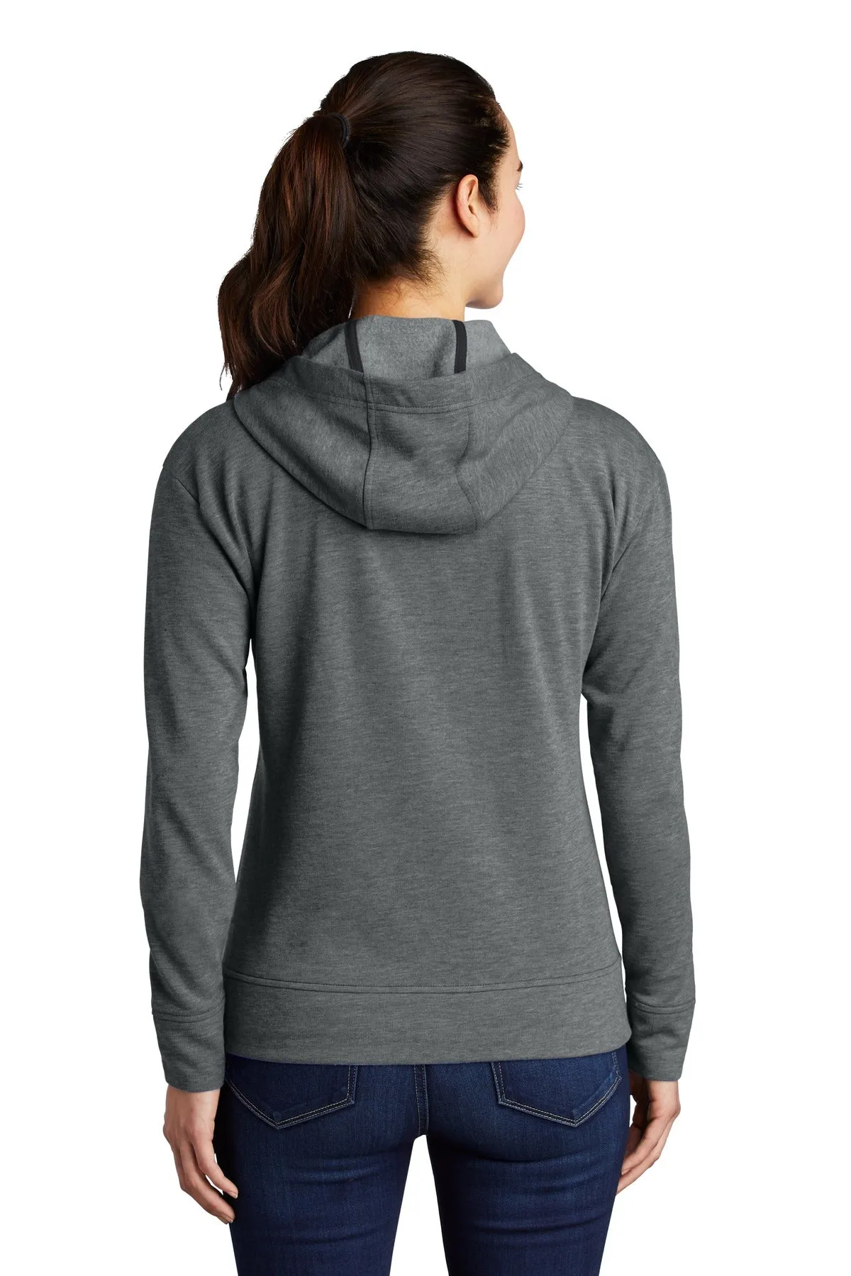 Sport-Tek Ladies PosiCharge Tri-Blend Wicking Fleece Full-Zip Hooded Jacket LST293