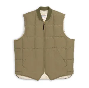 The Real McCoy's Cotton/Nylon Down Vest Olive